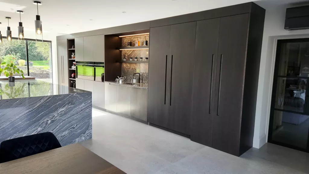 black marble modern kitchen