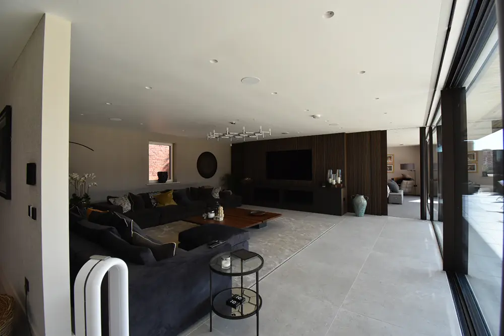 grey and black lounge